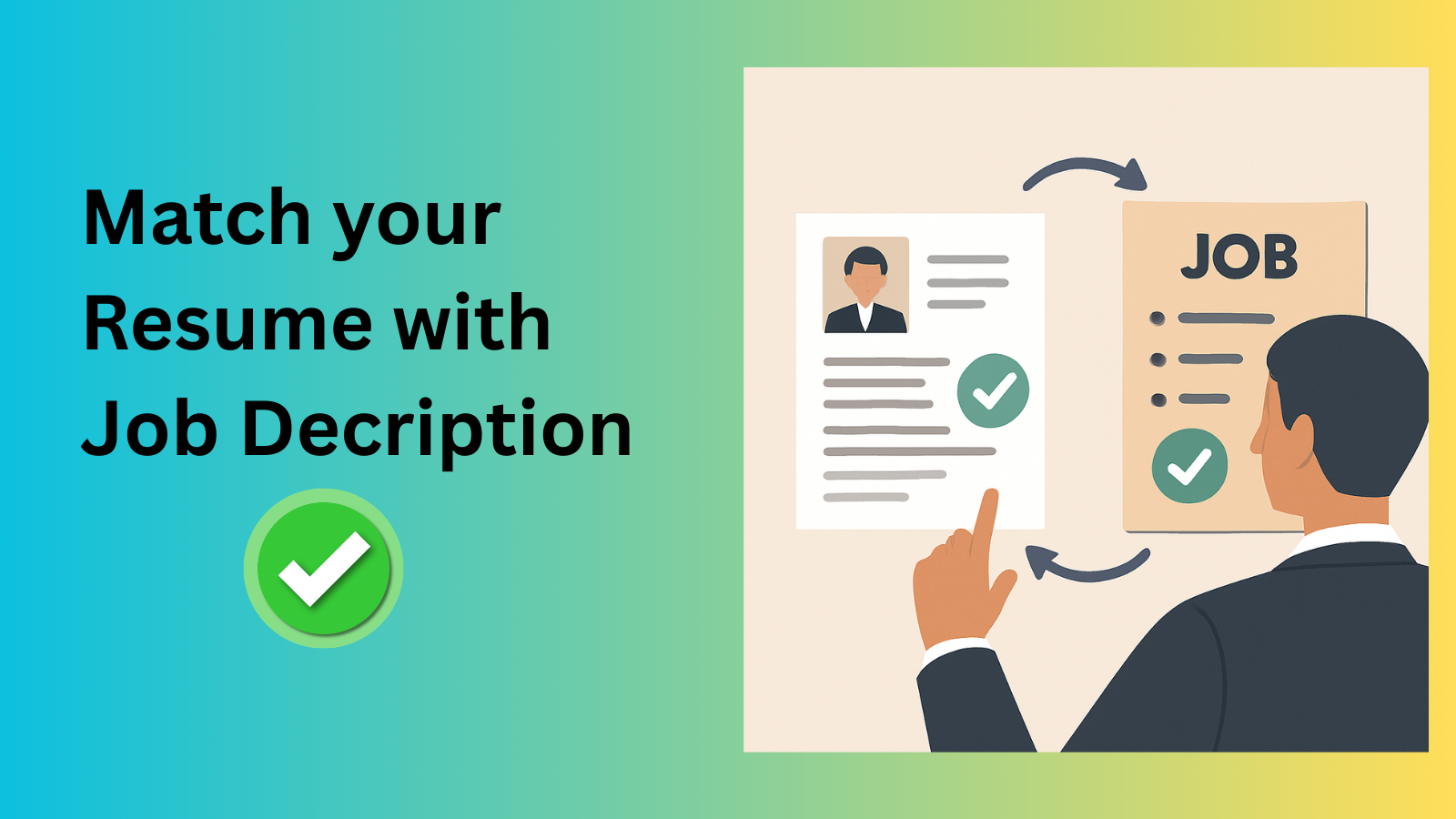 This image is showing about match your resume with job description.