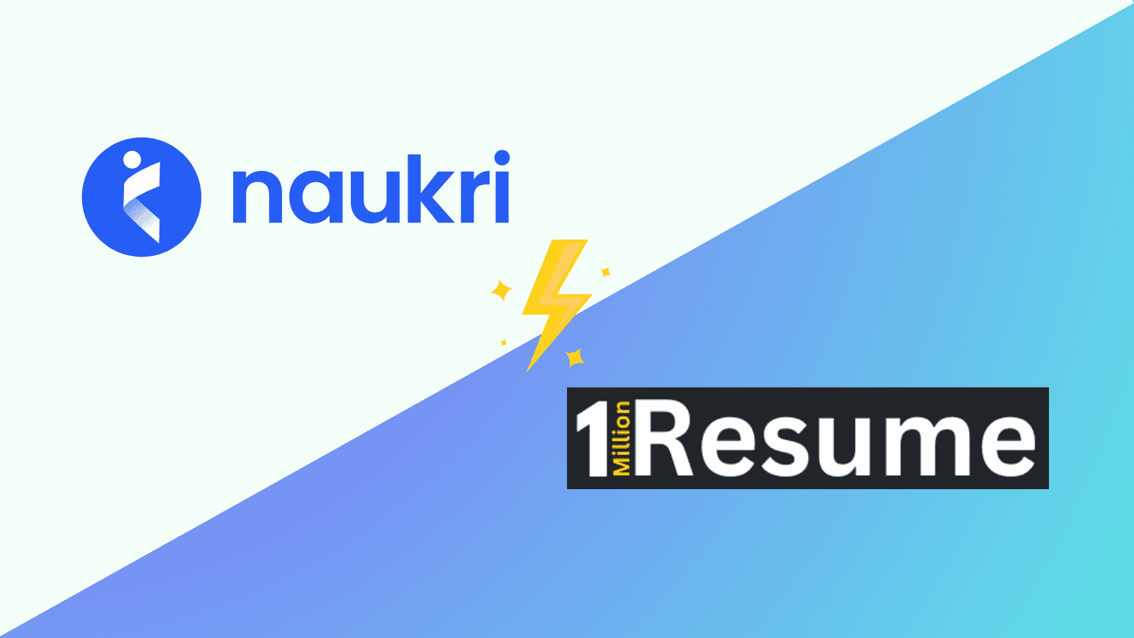 Naukri resume maker vs 1MillionResume: Comparison & Alternatives