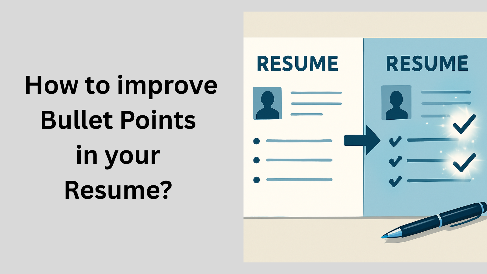 This image is showing about how you can improve bullet points in your resume.