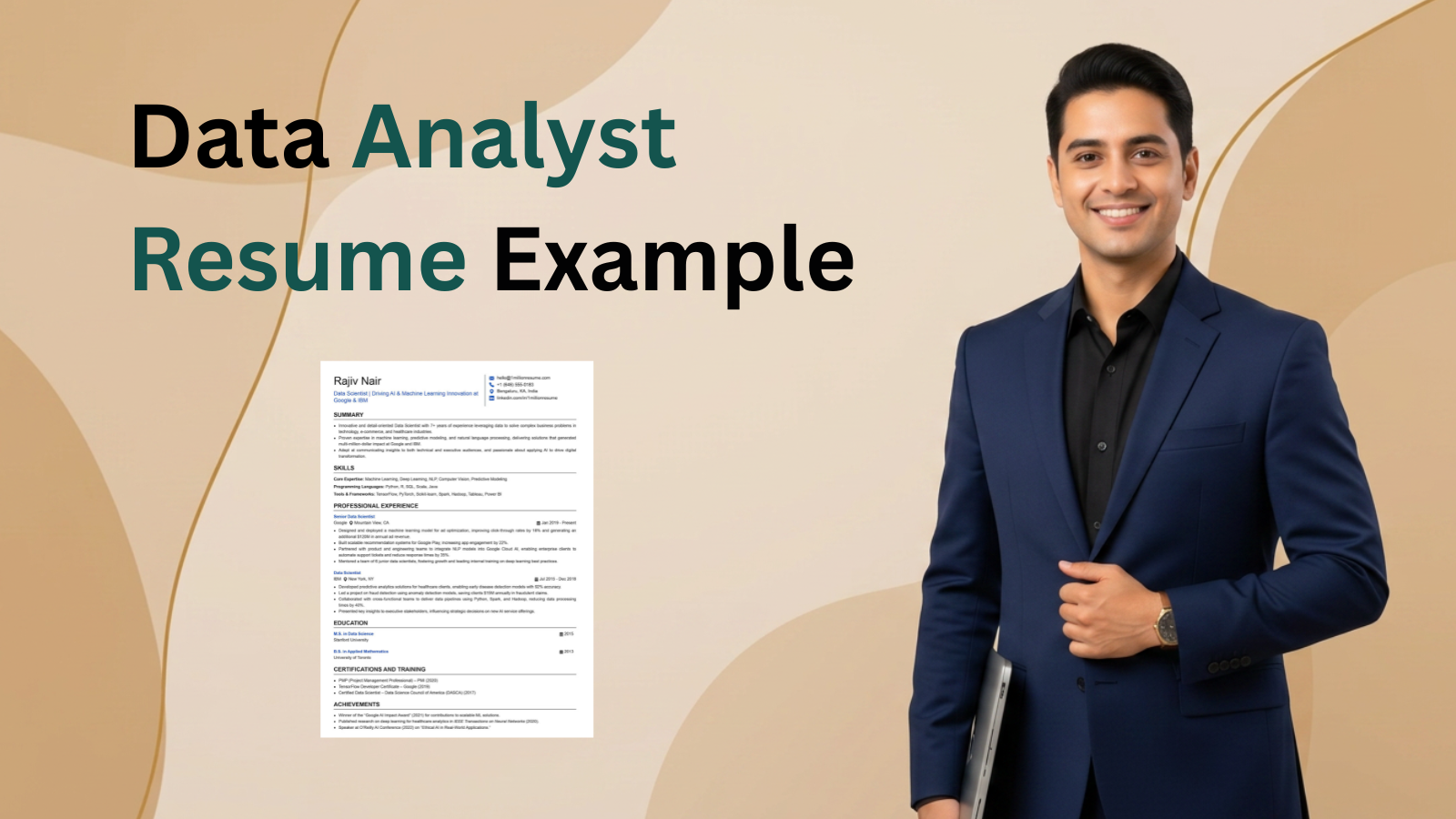 This image is showing Data Analyst Resume Example page image.