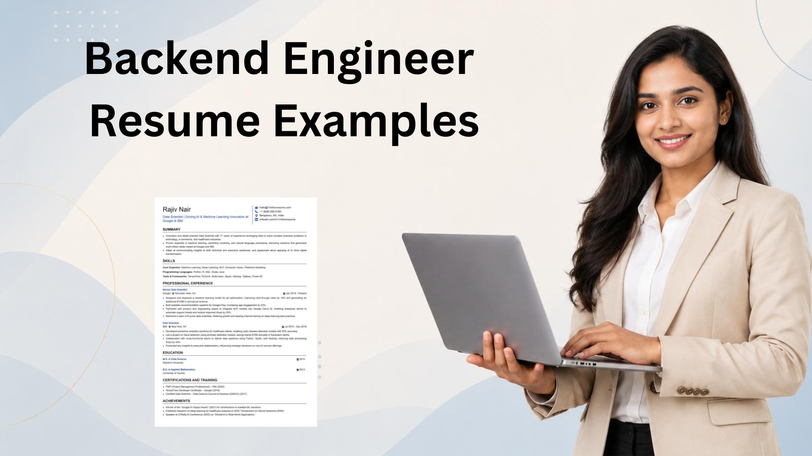This image is showing Backend Engineer Resume Examples Blog Featured Image.
