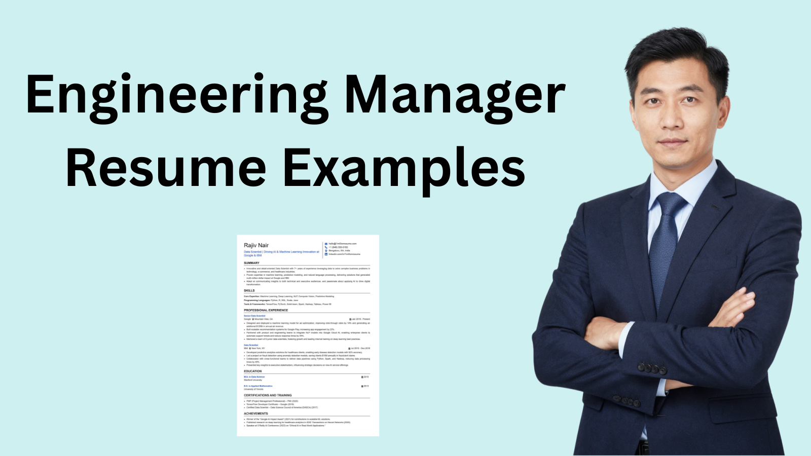 This image is showing Engineering Manager Resume Example Blog Featured image.