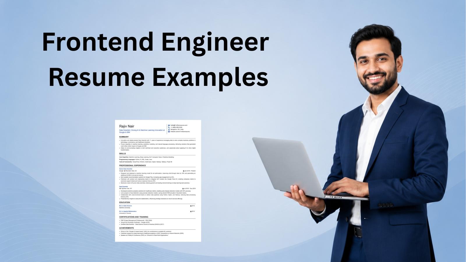 This image is showing Frontend Engineer resume example blog feature image.