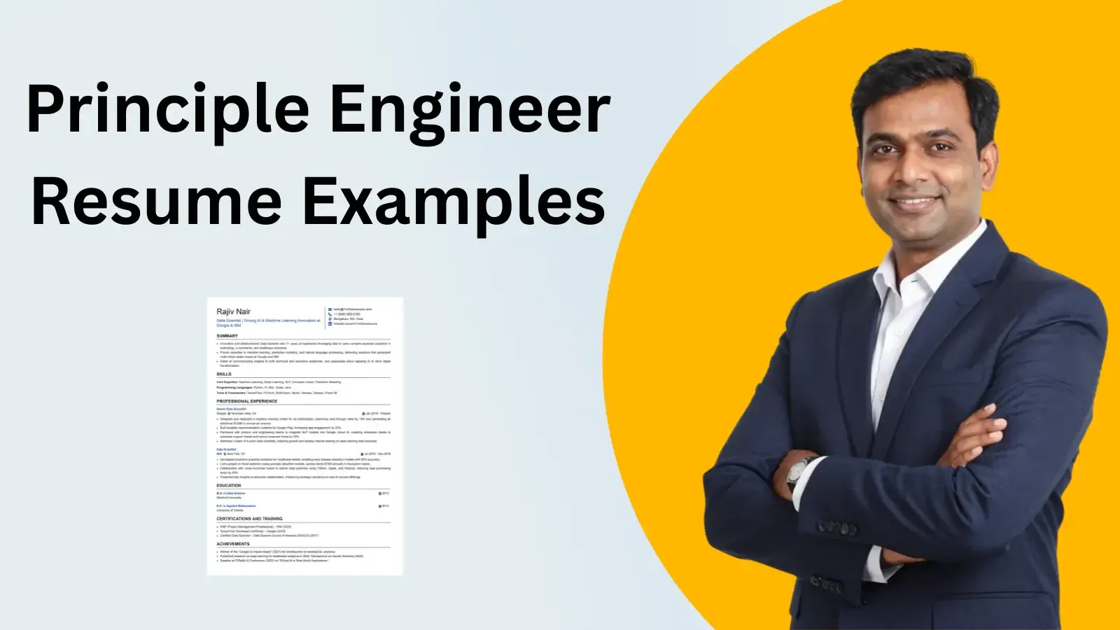 This image is showing Principle Engineer Resume Example Blog Featured Image.