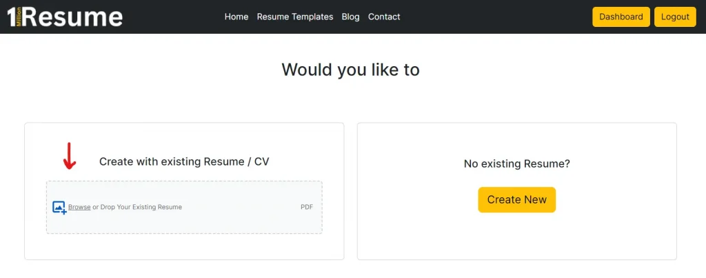 linkedin profile import feature in 1millionresume