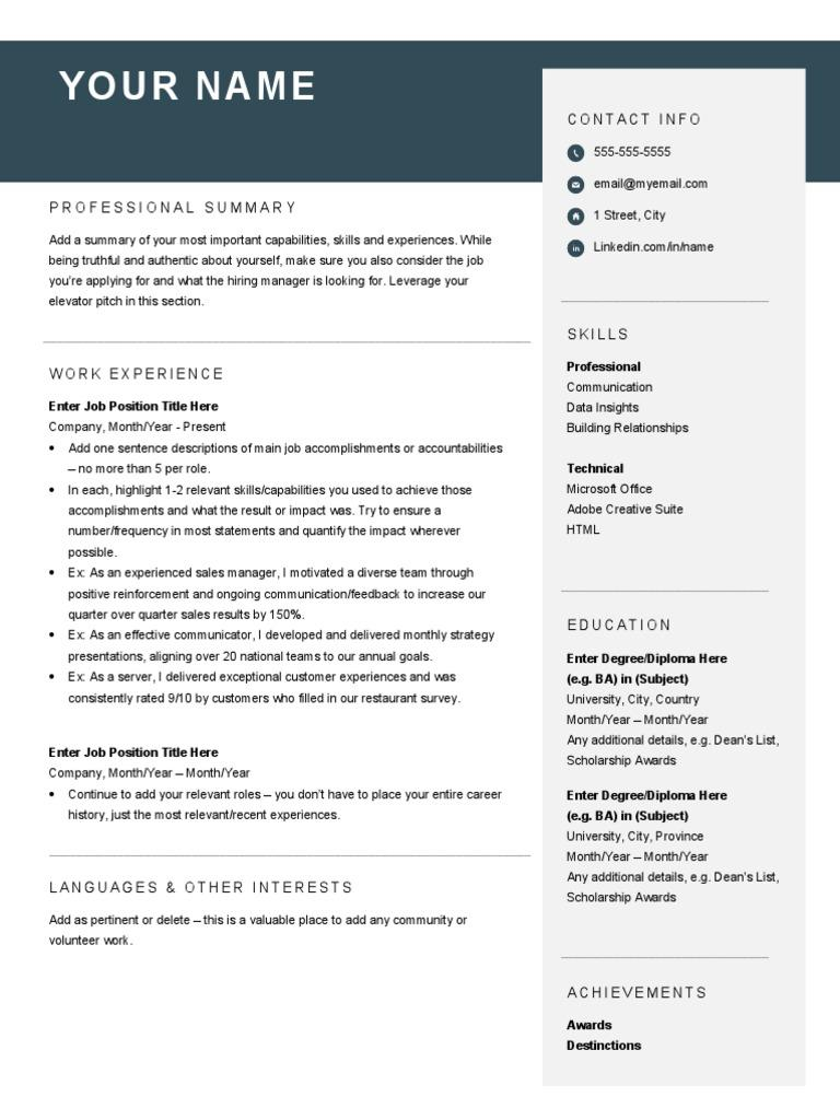 This image is showing combination resume format example.