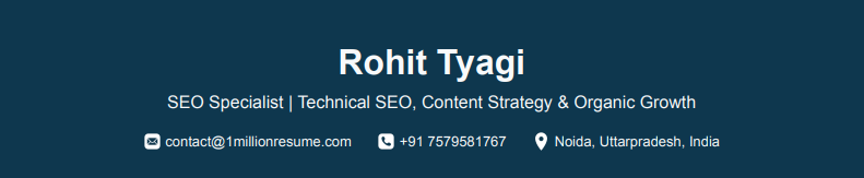 This image is showing Marketing Professional Resume Headline