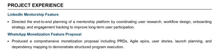 This image is showing Program Manger Project Section